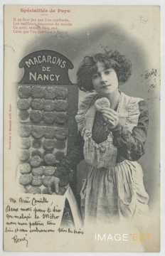 Publicité pour les macarons de Nancy